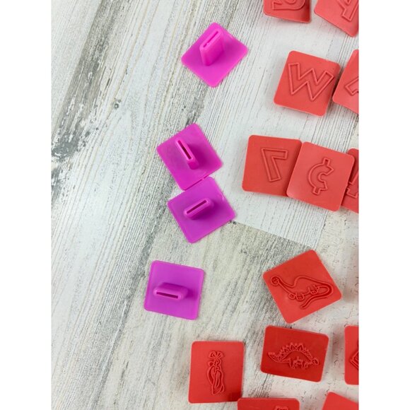 1990s Vintage Crayola Stamps-A-Lot Rubber Ink Stamp Lot 80+ Pcs - Picture 9 of 10